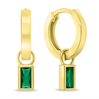 Brilio Silver - Minimalistické kruhové náušnice 2v1 se zirkony EA840YG