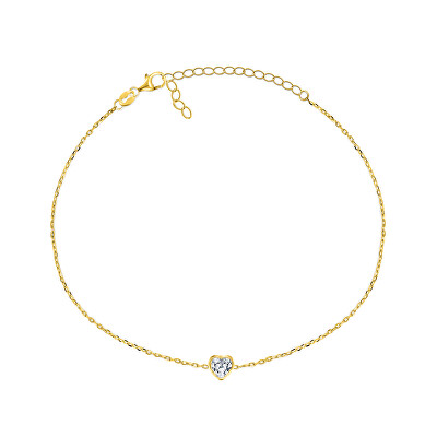 Brilio Silver - Minimalistický pozlacený náramek Srdce BRC30Y