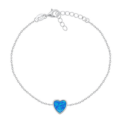 Brilio Silver - Minimalistický stříbrný náramek Srdce BRC123WB