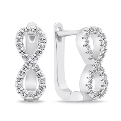 Brilio Silver - Moderní stříbrné náušnice Nekonečno EA658W