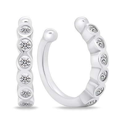 Brilio Silver - Módní stříbrné záušnice s čirými zirkony EA695W