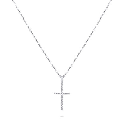 Brilio Silver - Nadčasový stříbrný náhrdelník Křížek NCL50W