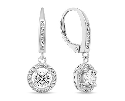 Brilio Silver - Nádherné stříbrné náušnice s čirými zirkony EA466W