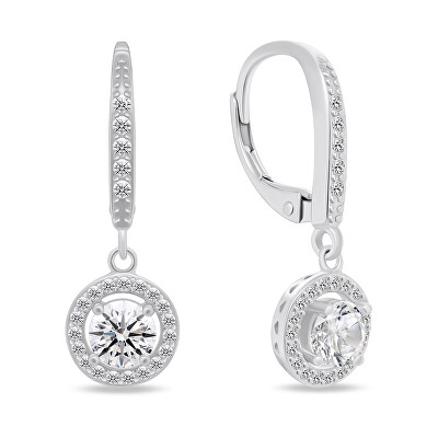 Brilio Silver - Nádherné stříbrné náušnice s čirými zirkony EA920W