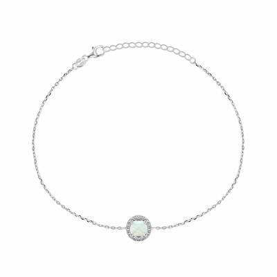 Brilio Silver - Nádherný stříbrný náramek se syntetickým opálem BRC31W