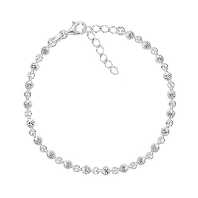 Brilio Silver - Nádherný stříbrný náramek se zirkony BRC110W