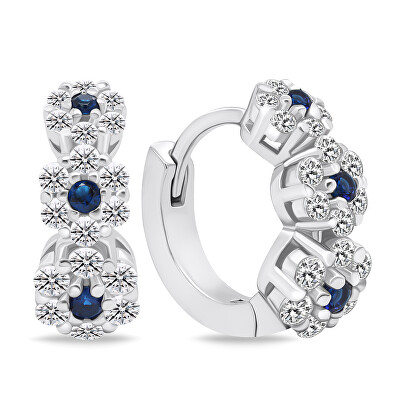 Brilio Silver - Něžné stříbrné kruhy se zirkony EA663W