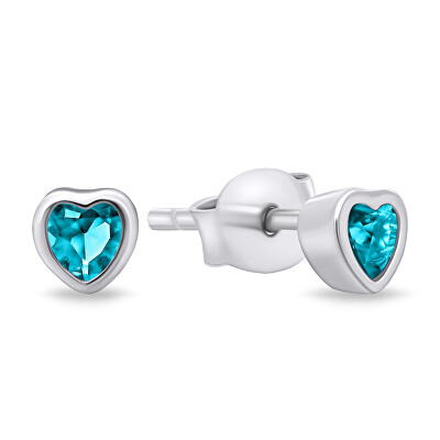 Brilio Silver - Něžné stříbrné náušnice se zirkony Srdíčka EA599WLB