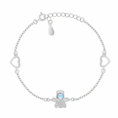 Brilio Silver - Něžný stříbrný náramek s andělíčkem BRC215W