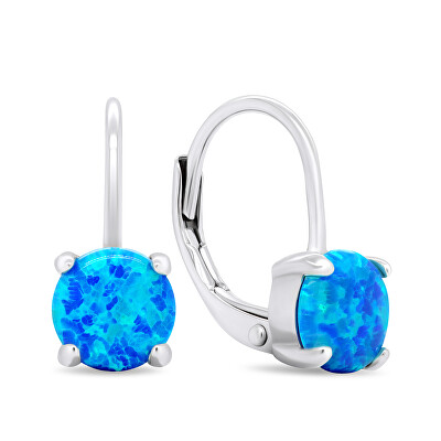 Brilio Silver - Okouzlující stříbrné náušnice se syntetickými opály EA370WB