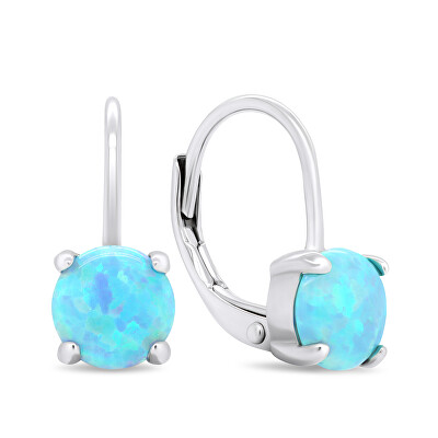 Brilio Silver - Okouzlující stříbrné náušnice se syntetickými opály EA370WLB