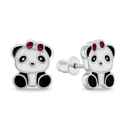 Brilio Silver - Originální stříbrné náušnice Panda EA817W