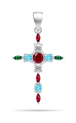 Brilio Silver - Originální stříbrný přívěsek Křížek PT87WRBW