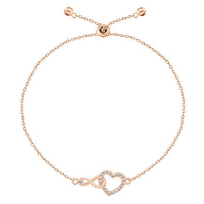 Brilio Silver - Posuvný pozlacený náramek Nekonečná láska BRC252R