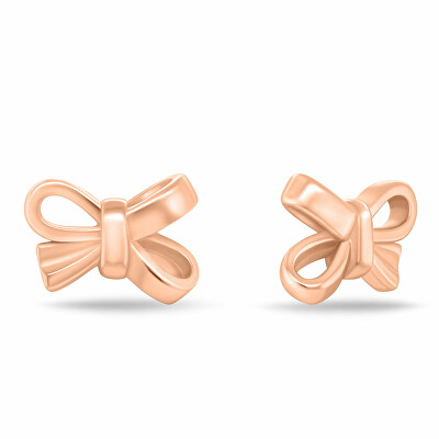 Brilio Silver - Pozlacené náušnice Mašličky EA1206R