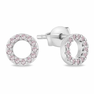 Brilio Silver - Půvabné stříbrné náušnice kruhy EA102WP