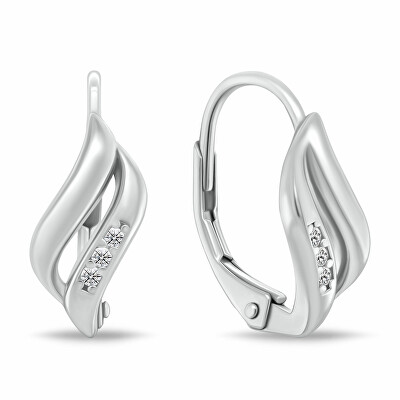 Brilio Silver - Půvabné stříbrné náušnice s kubickými zirkony EA1179W