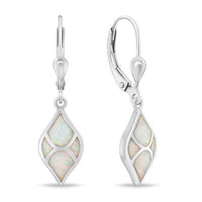 Brilio Silver - Půvabné stříbrné náušnice s opály EA1129W