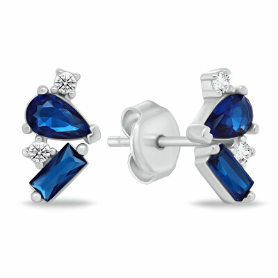 Brilio Silver - Půvabné stříbrné náušnice se zirkony EA1170WB