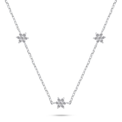 Brilio Silver - Půvabný stříbrný náhrdelník se zirkony NCL109W
