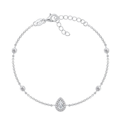 Brilio Silver - Půvabný stříbrný náramek se zirkony BRC125W
