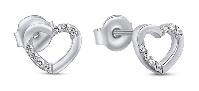 Brilio Silver - Romantické srdíčkové náušnice GOLD053