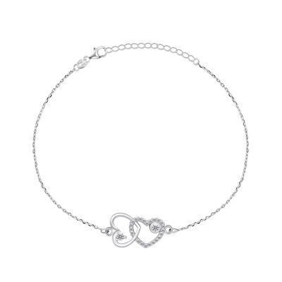 Brilio Silver - Romantický stříbrný náramek se zirkony BRC32W