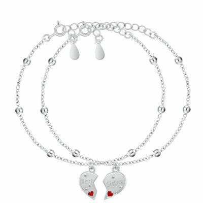 Brilio Silver - Sada stříbrných náramků pro sestry SET278W (2x náramek)