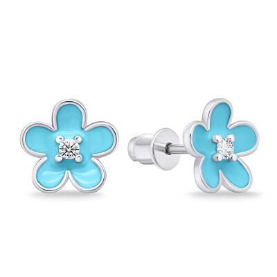 Brilio Silver - Slušivé stříbrné náušnice Kytičky EA709WLB