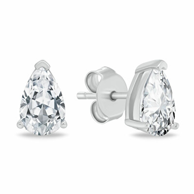 Brilio Silver - Třpytivé stříbrné náušnice Kapka EA1185W