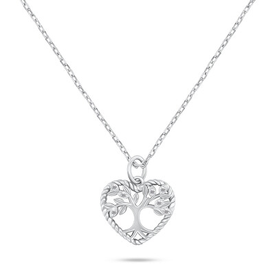 Brilio Silver - Slušivý stříbrný náhrdelník Strom života NCL152W