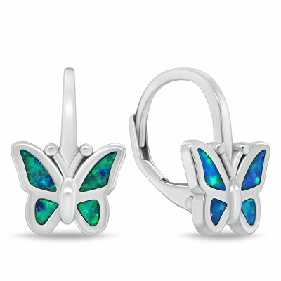 Brilio Silver - Stříbrné dívčí náušnice Motýlci EA1239WB