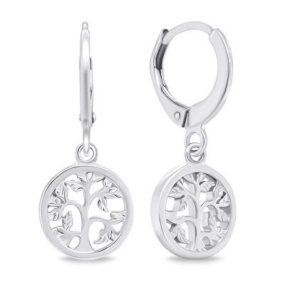 Brilio Silver - Stříbrné kruhové náušnice Strom života EA648W