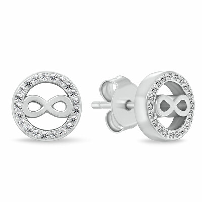 Brilio Silver - Stříbrné pecky Nekonečno se zirkony EA1241W