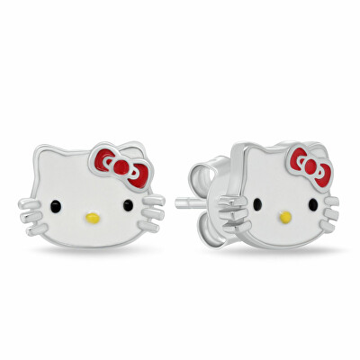 Brilio Silver - Stříbrné náušnice pecky Hello Kitty EA1210W