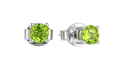 Kalace - Cercei tip stud din argint cu peridot SE10230B