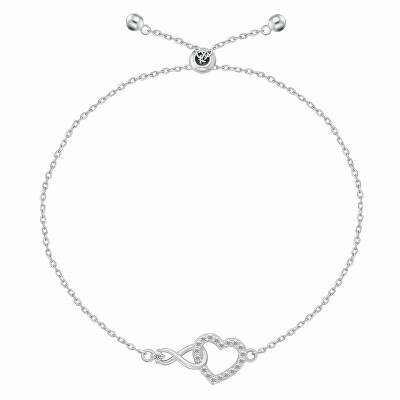 Brilio Silver - Stříbrný posuvný náramek Nekonečná láska BRC252W