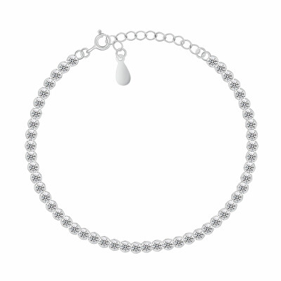 Brilio Silver - Stříbrný tenisový náramek s čirými zirkony BRC164W