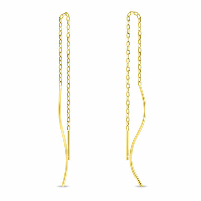 Brilio Silver - Stylové dlouhé řetízkové náušnice EA697Y