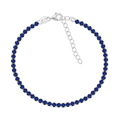 Brilio Silver - Tenisový náramek s modrými kubickými zirkony BRC171WB