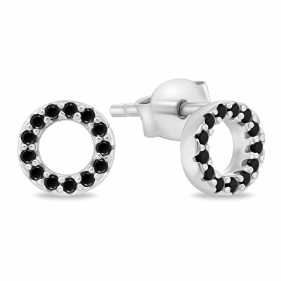 Brilio Silver - Stylové stříbrné náušnice kruhy EA102WBC