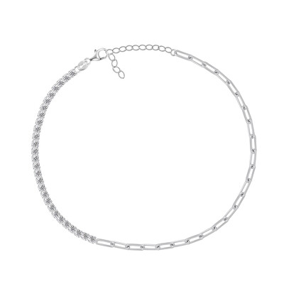 Brilio Silver - Třpytivý stříbrný náramek se zirkony BRC68W