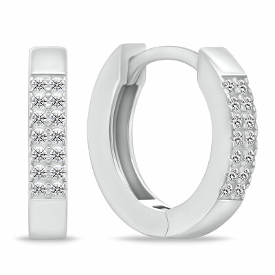 Brilio Silver - Nadčasové kruhové náušnice ze stříbra EA342W