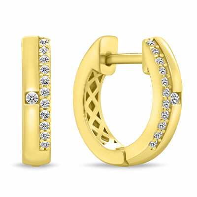 Brilio Silver - Oblíbené pozlacené kruhy se zirkony EA471Y