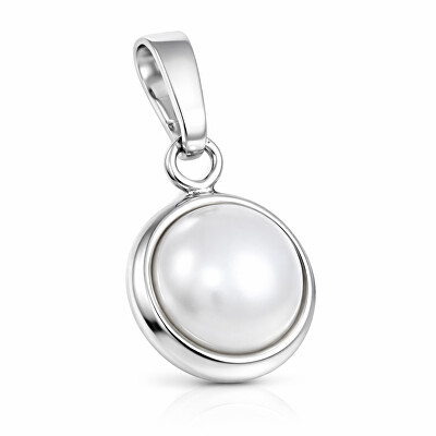 Soliter - Elegantní stříbrný přívěsek se syntetickou perlou 448 001 00295 04