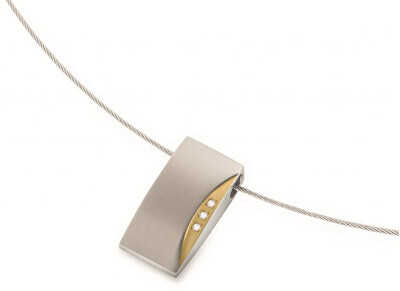 Boccia Titanium - Bicolor titanový přívěsek s pravými diamanty 0793-04
