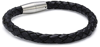 Boccia Titanium - Kožený propletený náramek 0347-01