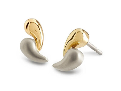 Boccia Titanium - Módní bicolor titanové náušnice 05082-02