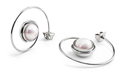 Boccia Titanium - Originální titanové náušnice s pravými perlami 05018-01