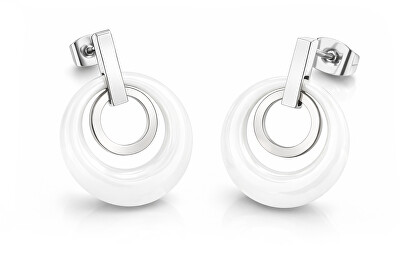Boccia Titanium - Titanové elegantní náušnice s keramikou 0588-01